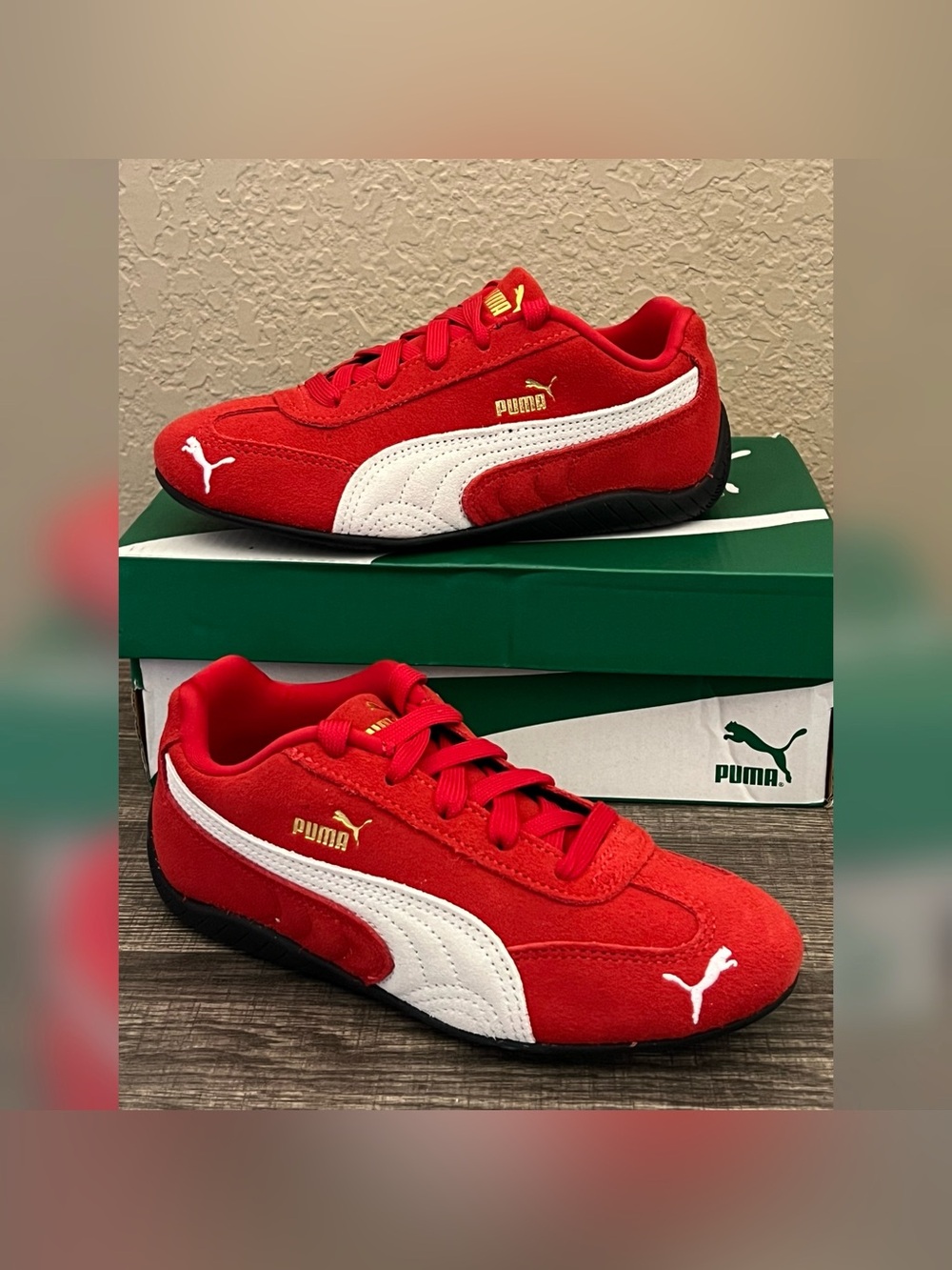 Puma Speedcat OG Little Boy Shoes Red Color Size- 2.5